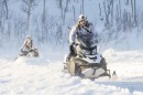 Royal Marines on Snowboards during Combat Training in Norway