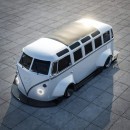 Volkswagen Type 2 Bus slammed widebody rendering by demetr0s_designs