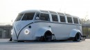 Volkswagen Type 2 Bus slammed widebody rendering by demetr0s_designs