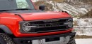 2022 Ford Bronco Raptor widened fender flares rendering by wb.artist20