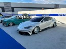 Tesla Model S Plaid slammed widebody CGI to reality SEMA by tlibekua