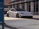Tesla Model S Plaid slammed widebody CGI to reality SEMA by tlibekua