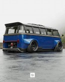 Ultra-Widebody Volkswagen Bus "Volkswide" Looks Like a Racing Van With Porsche Hints