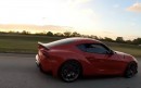 Corvette Z06 drag races a tuned 2020 Toyota Supra