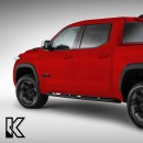 2024 Ram 1200 unibody compact pickup truck rendering by kdesignag on Instagram