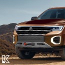 2023 Volkswagen Amarok Ranger and Atlas rendering by kdesignag