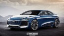 Audi A5 Coupe e-tron quattro Concept rendering by X-Tomi Design