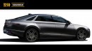 Unofficial Hyundai Grandeur (Azera) luxury sedan rendering by Gotcha Cars