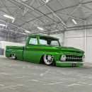 1966 Chevy C10 slammed custom render-to-reality by personalizatuauto