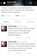 James May on Twitter on March 22nd