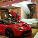 LaFerrari parked in a living room