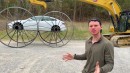 Tesla on 115-inch wheels sees the world from a whole new perpective