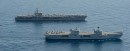HMS Queen Elizabeth and USS Ronald Reagan
