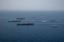 U.S. carrier strike groups and HMS Elizabeth