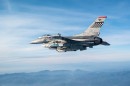 F-16 Fighting Falcon flying over South Korea