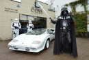 1984 Lamborghini Countach 5000 S surrounded by Darth Vader and Storm Troopers
