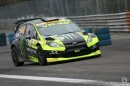 Valentino Rossi driving his WRC-spec Ford at the Monza Rally Show