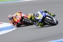 Valentino Rossi chased by Marc Marquez