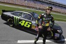 Valentino Rossi Does 185 MPH in a Nascar