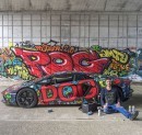 Vandalised Lamborghini Aventador Graffitti Wrap