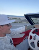 Vanilla Ice drives his 1989 Ford Mustang