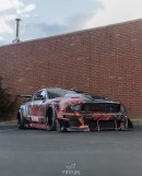 Venomized Ford Mustang Boss 302 Carnage livery rendering to reality
