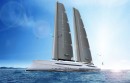 The Vento concept is a megasailer: a completely green sailing superyacht