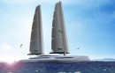 The Vento concept is a megasailer: a completely green sailing superyacht
