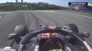 Footage of 2021 Brazilian GP involving Max Verstappen and Lewis Hamilton