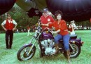 Elizabeth Hurley on her Purple Passion Harley-Davidson