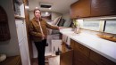 Veteran Couple Converted a Short Bus Into a Striking, Off-Grid Tiny Home on Wheels