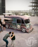International Metro V8 Corvette food truck CGI to reality by wb.artist20