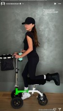 Victoria Beckham shows off her new KneeRover, a mobility scooter she got from David