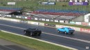 Ford Mustang Mach 1 vs Dodge Demon drag race on Wheels