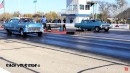 1955 Tri Five Chevrolet with 406ci SBC drag racing on Race Your Ride