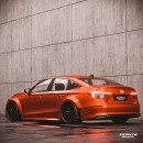 2022 Honda Civic Sedan widebody render by zephyr_designz on Instagram