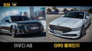 2023 Genesis G90 digital rival comparison battle and renderings by Gotcha Cars