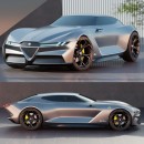 Alfa Romeo Luxury Crossover Sedan rendering by ulisesmoralesmendoza on cardesignworld