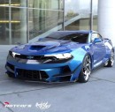Chevy Camaro Hybrid V8 rendering by adry53customs and HotCars