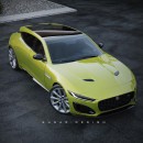 Jaguar F-Type Limousine Coupe rendering by sugardesign_1