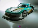 Long Boi Chevrolet Corvette C2 Longtail rendering by altered_intent