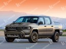 Ram mid-size pickup truck rendering by KDesign AG