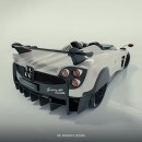Pagani Huayra HP Barchetta rendering by ish_babaria_design_v2