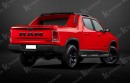 Ram 1200 mid-size pickup truck rendering by KDesign AG