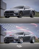 2024 Ford Mustang supercharged V8 rendering by adry53customs