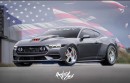 2024 Ford Mustang supercharged V8 rendering by adry53customs
