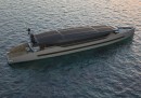 VisionE is a hybrid superyacht that can open up to the exterior, maximizing available space