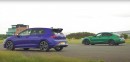 Volkswagen Golf R Vs BMW M3 Competition drag race