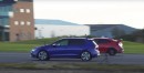 Honda Civic Type R vs Volkswagen Golf R drag race