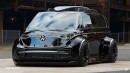 Volkswagen ID. Buzz slammed widebody Surf Van by rob3rtdesign
